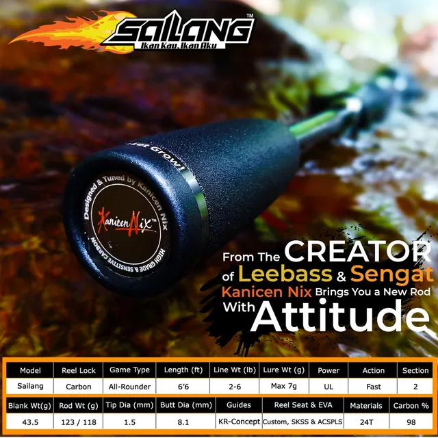 Kanicen Nix Sailang Sailang 6'6" UL BC