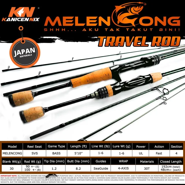 Kanicen Nix Melencong Travel Rod Melencong 5'10" UL BC